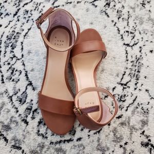 NWT A New Day Wilda Cognac Wedge Sandals